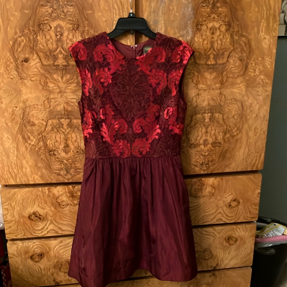 Taylor Women's Red and Burgundy Dress